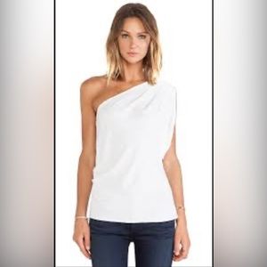 Zara white one shoulder top